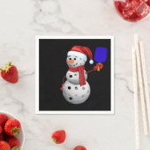 Pickleball Snowman Serviette (Beispiel)