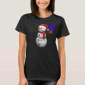 Pickleball Snowman T-Shirt (Vorderseite)