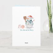 Pickleball Snowmen, Mini-Weihnachtskarte Karte (Rückseite)