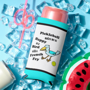 Pickleball - so glücklich wie ein Vogel mit franzö Selters Dosenkühler