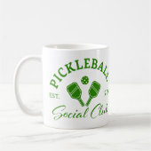 Pickleball Social Club Mug Custom EST Year Kaffeetasse (Links)