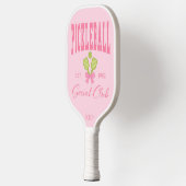 Pickleball Social Club Pink Bow Monogram Schläger (Links)