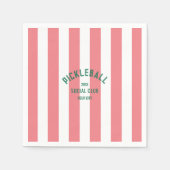 Pickleball Social Club Pink Cabana Strip Serviette (Vorderseite)