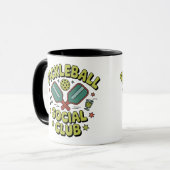 Pickleball Social Club Retro Design for players Tasse (Vorderseite Links)