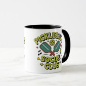 Pickleball Social Club Retro Design for players Tasse (VorderseiteRechts)