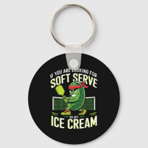 Pickleball Soft-Serve-Eiscreme für Männer Frauen a Schlüsselanhänger