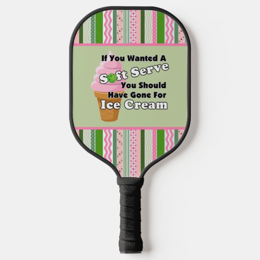 Pickleball Soft Serve? Erdbeereis Pickleball Schläger (Vorderseite)