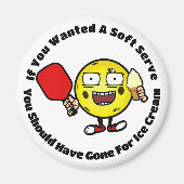 Pickleball Soft Serve Funny Sprichwort Cartoon Magnet (Vorne)