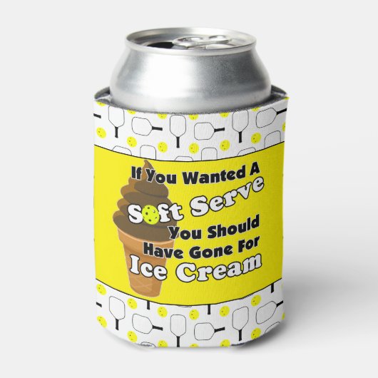 Pickleball Soft Serve, gehen Sie für Eiscreme stat Dosenkühler (Kanne Vorderseite)