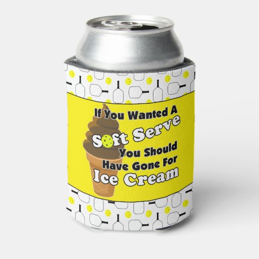 Pickleball Soft Serve, gehen Sie für Eiscreme stat Dosenkühler (Kanne Rückseite)