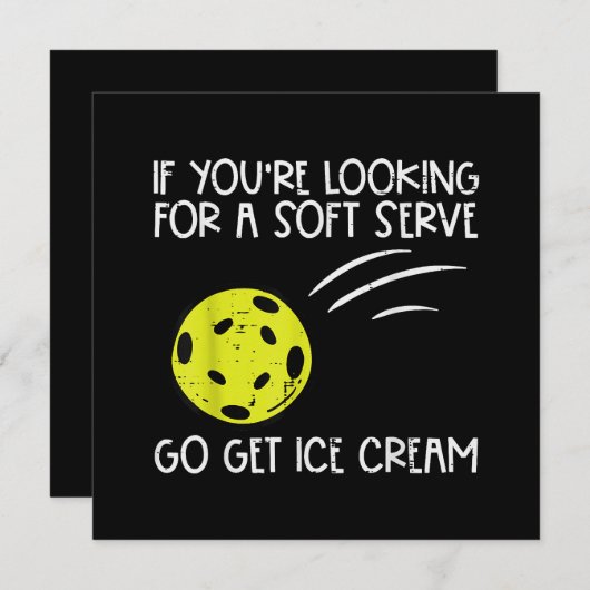 Pickleball Soft Serve Ice Creme Pickle Ball Me Einladung (Vorne/Hinten)