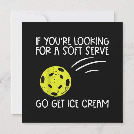 Pickleball Soft Serve Ice Creme Pickle Ball Me Einladung (Rückseite)