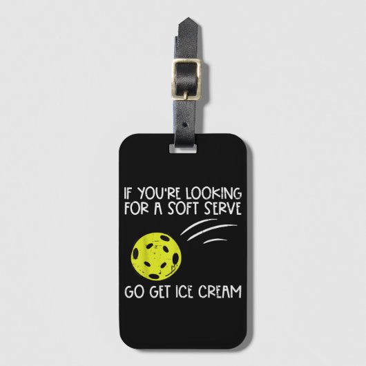 Pickleball Soft Serve Ice Creme Pickle Ball Me Gepäckanhänger (Vorderseite Vertikal)