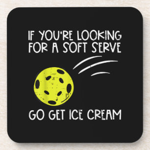 Pickleball Soft Serve Ice Creme Pickle Ball Me Getränkeuntersetzer