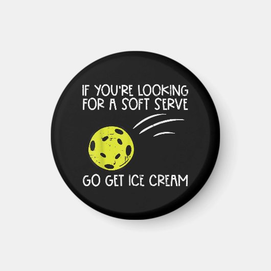 Pickleball Soft Serve Ice Creme Pickle Ball Me Magnet (Vorne)