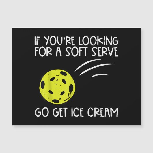 Pickleball Soft Serve Ice Creme Pickle Ball Me Magnetkarte (Vorderseite)