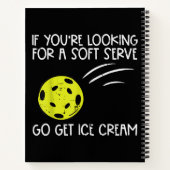 Pickleball Soft Serve Ice Creme Pickle Ball Me Notizblock (Rückseite)