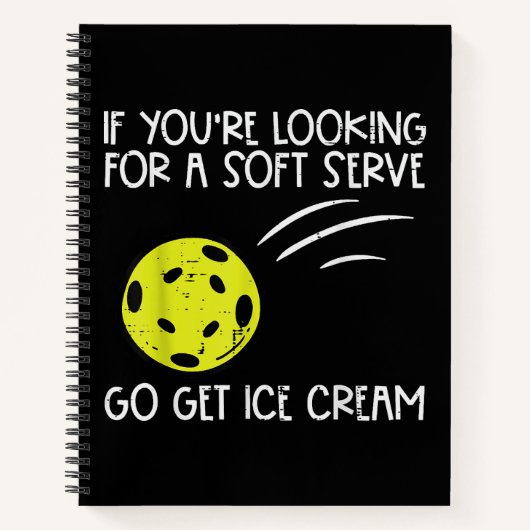 Pickleball Soft Serve Ice Creme Pickle Ball Me Notizblock (Vorderseite)