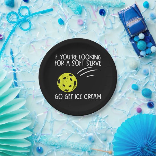 Pickleball Soft Serve Ice Creme Pickle Ball Me Pappteller (Party)