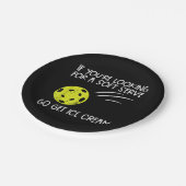 Pickleball Soft Serve Ice Creme Pickle Ball Me Pappteller (Schrägansicht)