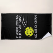 Pickleball Soft Serve Ice Creme Pickle Ball Me Strandtuch (Vorderseite)
