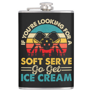 Pickleball Soft Serve Lustiger Sportswitz Flachmann