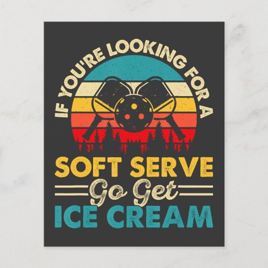 Pickleball Soft Serve Lustiger Sportswitz Flyer (Vorne)