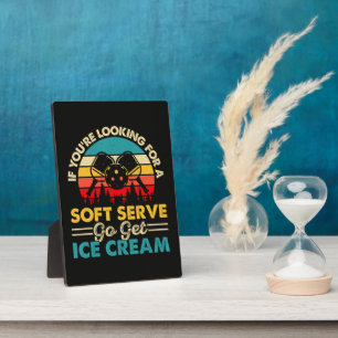 Pickleball Soft Serve Lustiger Sportswitz Fotoplatte