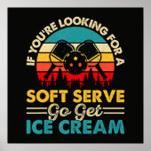 Pickleball Soft Serve Lustiger Sportswitz Poster (Vorne)