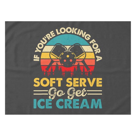 Pickleball Soft Serve Lustiger Sportswitz Tischdecke (Vorderseite (Horizontal))