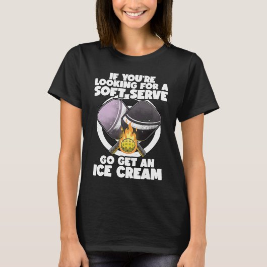 Pickleball Soft Serve Pickleballer Lucky Pickleba T-Shirt (Vorderseite)