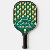 Pickleball Softserv-Eiscreme-Kegel Lustig Grün Schläger (Rückseite)