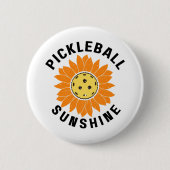 Pickleball Sonnenschein Button (Vorderseite)