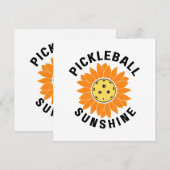 Pickleball-Sonnenschein Einladung (Vorne/Hinten)