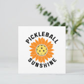 Pickleball-Sonnenschein Einladung (Stehend Vorderseite)