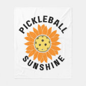 Pickleball-Sonnenschein Fleecedecke (Vorderseite)