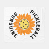 Pickleball-Sonnenschein Fleecedecke (Vorderseite (Horizontal))
