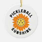 Pickleball-Sonnenschein Keramik Ornament (Vorne)