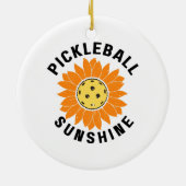Pickleball-Sonnenschein Keramik Ornament (Hinten)