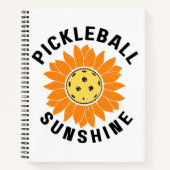 Pickleball-Sonnenschein Notizblock (Vorderseite)