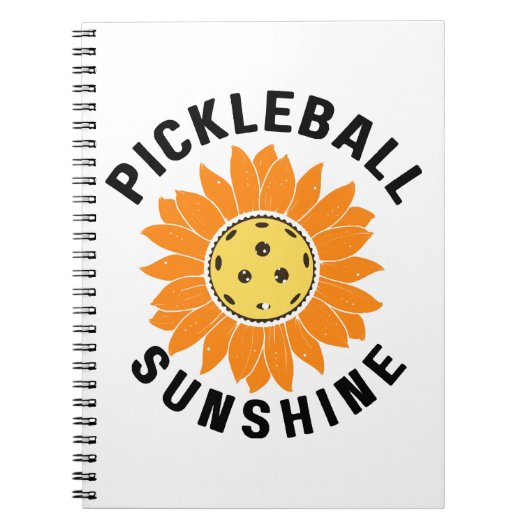 Pickleball-Sonnenschein Notizblock (Vorderseite)