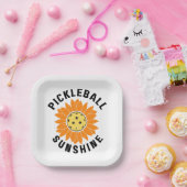 Pickleball-Sonnenschein Pappteller (Party)