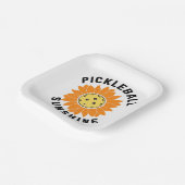 Pickleball-Sonnenschein Pappteller (Gewinkelt)