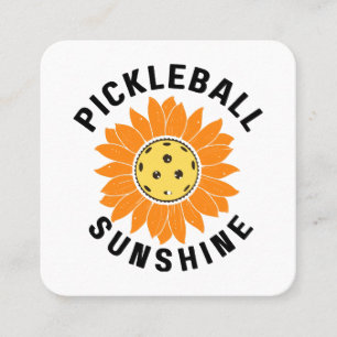 Pickleball-Sonnenschein Quadratische Visitenkarte