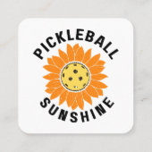 Pickleball-Sonnenschein Quadratische Visitenkarte (Rückseite)