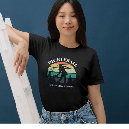 Pickleball Sonnenuntergang Cool Retro Vintage Benu T-Shirt