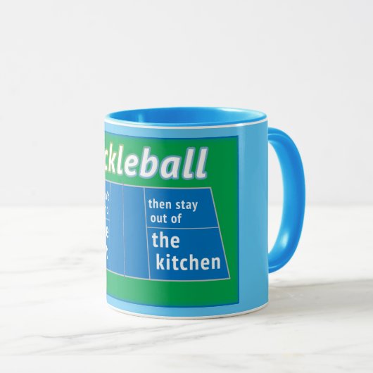 Pickleball-Spaß: Bleibe aus der Küche Tasse (VorderseiteRechts)