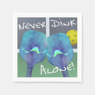 Pickleball Spaß Dink Alone Cocktail Napkin Serviette