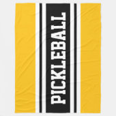 PICKLEBALL Spaß Hellgelbe schwarze Streifen Fleecedecke (Vorderseite)