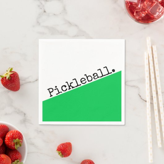 PICKLEBALL Spaß Hellgrün, weißer Farbblock Serviette (Beispiel)